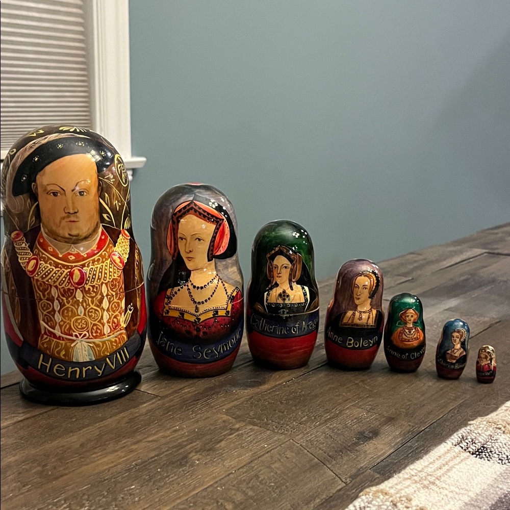 Matryoshka Vintage Russian H Clever Henry  The Eighth Wives Limited Rare-Signed - Picture 13 of 17